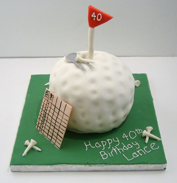40th birthday golf cake pictures